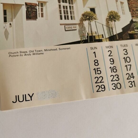 1979 British Heritage Calendar - Cozy Cottage Landscape England Britain Vintage - Picture 3 of 13